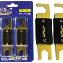 Absolute USA ANL120-2 2 Pack ANL 120 Amp Gold Plated Fuse