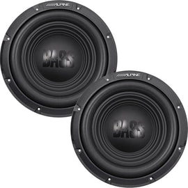 Pair Alpine W12S4 12-inch Single 4 Ohm Subwoofer Bundle