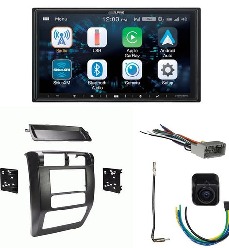 Alpine Bundle - Alpine ILX-W670 Multimedia Receiver with Dash Kit, Wiring Harness and Antenna Adaptor and B/U Camera, Compatible with Wrangler, 03-06