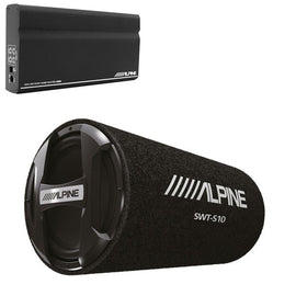 Alpine KTA-200M Mono Power Pack Amp with SWT-S10 10" Loaded Tube Subwoofer