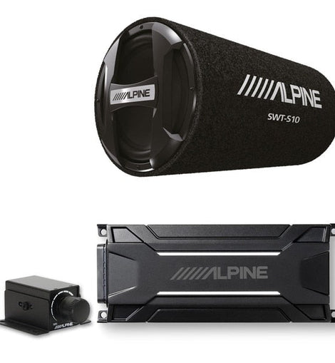 Alpine SWT-S10 KTA-30MW RUX-KNOB.2 Bass System Mono Power Amplifier & Bass Knob