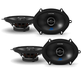 2 Alpine S-S57 5x7" (6x8") Speaker Bundle Two Pairs of 5x7" (6x8") 2-Way Coaxial Speakers