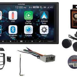 Alpine ILX-W670 7" Shallow-Chassis Multimedia Receiver with Jeep Wrangler 03-06 Dash Kit, Wiring Harness and Antenna Adapter