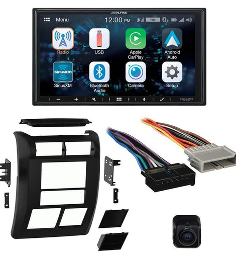 Alpine Bundle ILX-W670 Multimedia Receiver with Dash Kit, Wiring Harness, and B/U Camera, Compatible with Wrangler, 97-02