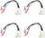 2 Pair AT-725602 Fit 2015-2018 Ford Mustang Factory Speaker to Aftermarket Replacement Connector Harness Kit