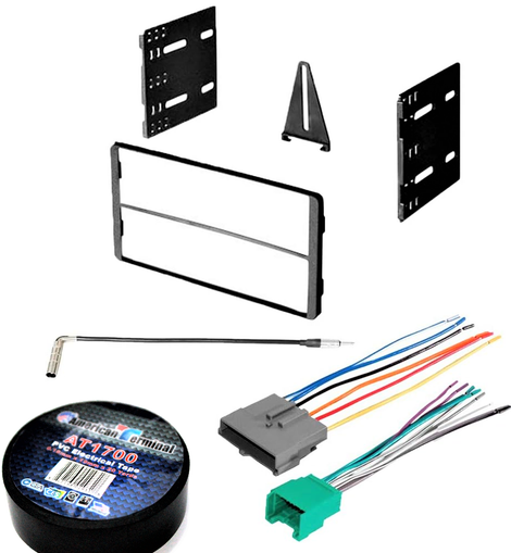 AT Bundle110 Car Stereo Installation Kit Compatible with Ford 1995 – 1997 Explorer In-Dash Mounting Kit Antenna Harness for Double Din Radio Receivers