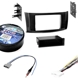 AT Bundle113  Car Stereo Installation Kit Compatible with Nissan Sentra 2013 – 2016 In-Dash Mounting Kit, Antenna, and Harness for Single or Double Din Radio Receivers