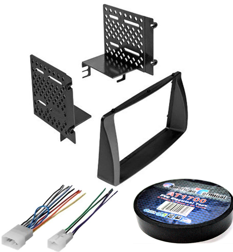 AT Bundle114 Car Stereo Installation Kit Compatible with Toyota Corolla 2003 – 2008 In-Dash Mounting Kit, and Harness for Double Din Radio Receivers