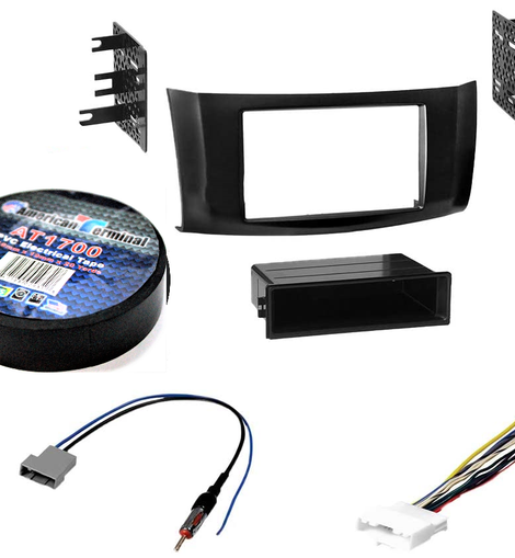 AT Bundle115 Car Stereo Installation Kit Compatible with Nissan Sentra 2013 – 2016 In-Dash Mounting Kit, Antenna, and Harness for Double Din Radio Receivers