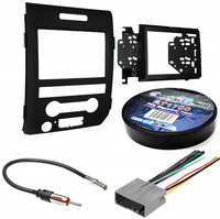 Car Stereo Installation Kit Compatible Fit Ford F150 2009 – 2012 In-Dash Mounting Kit Antenna, and Harness for Double Din Radio Receivers