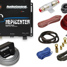 Audio Control The Epicenter & Absolute KIT4<br/> Digital Bass Restoration Processor Bass Booster Expander with Remote & Absolute 4 Gauge Amp Kit