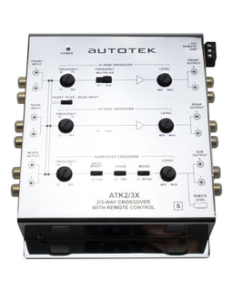 AUTOTEK ATK2/3X 3-Way Active Crossover Bass Remote and 4-Band EQ