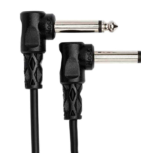 Hosa CFS-606 Molded Right-Angle Guitar Patch Cable, 6 inch (6 pack)