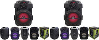 2 MR DJ PSE80BT Bluetooth Speaker<br/> 8" Portable Active Speaker with Rechargeable Battery Party Speaker with Bluetooth 1200 Watts P.M.P.O
