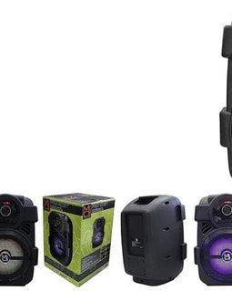 2 MR DJ PSE80BT 8" Portable Bluetooth Active Speaker Rechargeable Battery Party Speaker 1200 Watts