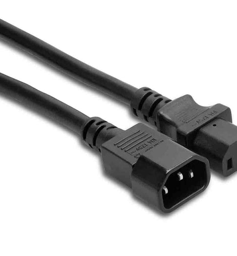 Hosa PWL-408, IEC C14 to C13 Power Extension Cord - 8 Feet