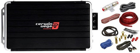 Cerwin Vega B51 Stealth Bomber 1-Channel Class-D Mono Block Amplifier + 4G Amp Kit