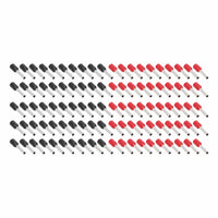 Tsunami TSX-1618GA-FERR 100-Piece Red and Black 16/18GA Ferrules - Refill Pack