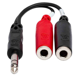 Hosa YPP-117 Stereo Breakout Cable 1/4 in TRS to Dual 1/4 in TSF