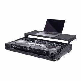 Headliner HL10021, Flight Case with Laptop Platform and Wheels for Pioneer DJ DDJ-REV7 - Pitch Black