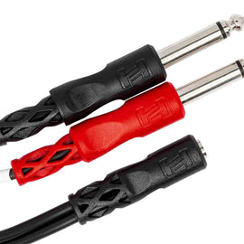 Hosa YMP-434 Stereo Breakout Cable 3.5 mm TRSF to Dual 1/4 in TS