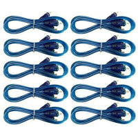 Absolute 10 Pack 15 Feet 2 CH RCA Interconnect Cable Wire for Marine, Car Amplifier Stereo or Home Audio