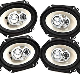 4 Pair Absolute BLS-6803 Blast Series 6x8 Inches 3 Way Car/Marine/ATV/UTV Speakers 640 Watts