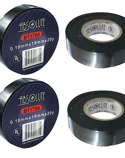 4 Absolute  BT1700 Universal General Use Black 0.18mm x 3/4-Inch x 20Yd Electrical Tape