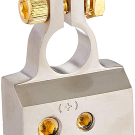 American Terminal ABTC300P 0/2/4/6/8 AWG Single Positive Power Battery Terminal Connectors Chrome