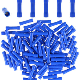 Install Bay BVBC Vinyl Butt Connector Crimping Terminals Blue 16/14 Gauge (100-Bag) (Special Edition)