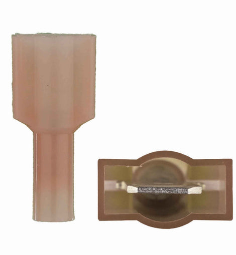Install Bay 3MRNMD250F 3M™ Red Nylon Male Quick Disconnect 22-18 AWG .250