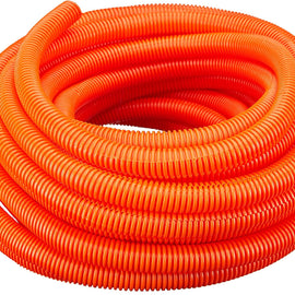 American Terminal 100 Feet Orange 1/2" Flexible Corrugated Split Tubing Wire Loom