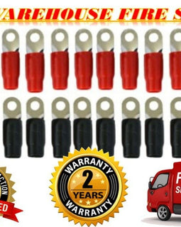 0 Gauge Ring Terminal 20 Pack 1/0 AWG Wire Crimp Cable- Red/Black 5/16 Mr DJ