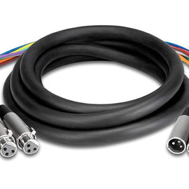 Hosa XLR-80, 8-Channel Male 3-Pin XLR to Female 3-Pin XLR Snake Cable