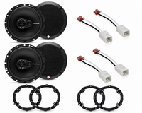 Rockford Fosgate R165X3 6.5" Front/Rear Speakers + Harness + Adapter Fit 98-13 VW Jetta