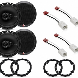Rockford Fosgate R165X3 6.5" Front/Rear Speakers + Harness + Adapter Fit 98-13 VW Jetta