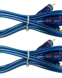 2 Absolute 6' RCA Stereo Plug Cable 2 Male to 2 Male Car Stereo Marine Home Audi