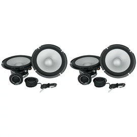 2 Pair Alpine S2-S65C 6-1/2" Component 2-Way Speaker System Bundle