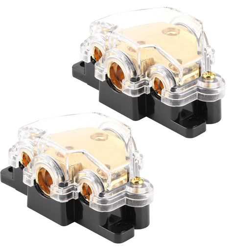 2 Absolute PD-130G 2-4 Gauge 1 in 3 Ways Out Power Splitter Distribution Block