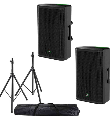 Mackie Thrash 215 Speaker DJ Package with Stands