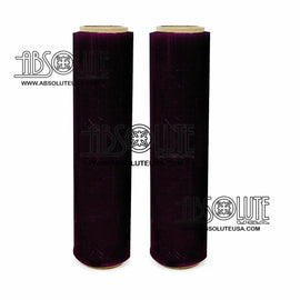 2 (TWO) Rolls Black Hand Stretch Plastic Film Pallet Shrink Wrap
