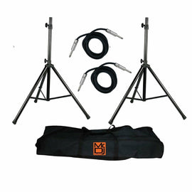 MR DJ SS750PKG Speaker Stand Bag & 1/4" Cable PRO PA DJ Home On Stage Speaker Stand Mount Holder with Road Carrying Bag