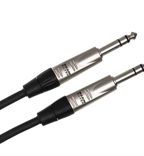 Hosa HSS-005 Pro Balanced Interconnect Cable REAN 1/4-inch TRS Male to REAN 1/4-inch TRS Male - 5 FT