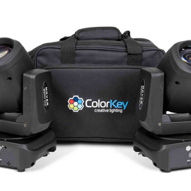 Colorkey CKU-5062, Mover Beam 100 2-Pack Bundle with Carrying Bag