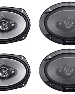 4 Kenwood KFC-6966S 1600 Watt 6x9" 3-Way Car Stereo Speakers