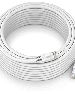 A-T EPC100WH 100' Cat6 patch cable Cat6a Ethernet network patch cable RJ45 23AWG 600M solid copper wire 100' White