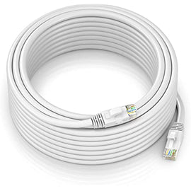 American Terminal EPC100WH 100' Cat6 patch cable<br/>Cat6a Ethernet network patch cable RJ45 23AWG 600M solid copper wire 100' White