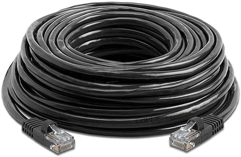 American Terminal EPC100BK 100' Cat6 patch cable Cat6a Ethernet network patch cable RJ45 23AWG 600M solid copper wire 100' Black