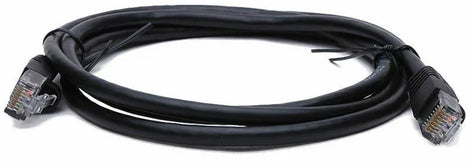 Cat6a Ethernet Network Patch Cable RJ45 23AWG 600Mhz Solid Copper Wire 3' Black