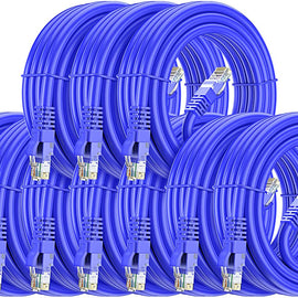 10 American Terminal EPC3BL 3' Cat6a Ethernet network patch cable RJ45 23AWG 600M solid copper wire 3' blue